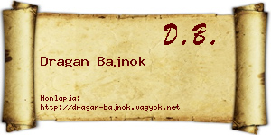 Dragan Bajnok névjegykártya